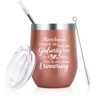Livole Geschenke für Frauen, Sie, Freundinnen Geburtstagsgeschenk Frau, Beste Freundin Besonderes Geschenk - Manchmal Vergisst Du, Dass Du Großartig Bist - 350ml Doppelwandig Kaffeebecher to go Thermo