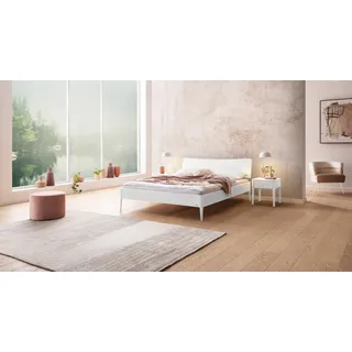 Hasena Massivholzbett Spezia, Farbe: Buche weiss deckend, lackiert, verschiedene Größen - 160 x 200 cm/20 cm