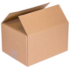Only Boxes, Packung mit 25 Versandkartons, Aufbewahrungsboxen, einfacher Kanal, verstärkt, Maße 30 x 20 x 20 cm, Karton für Umzüge