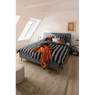 Schöner Wohnen Panel Gestreift Grau 135 x 200 cm + 80 x 80 cm
