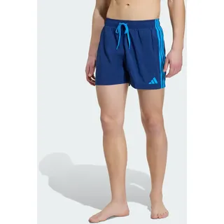 adidas 3 Stripes Badeshorts Dunkelblau/Hellblau M