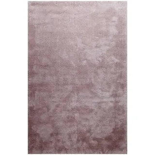 Teppich HOMIE LIVING "Pisa", rosa (altrosa), B:70cm H:25mm L:140cm, Polyester, Teppiche, Teppich, Hochflor, Microfaser, uni, weich, Shaggy, Wohnzimmer, Schlafzimmer