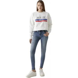 LTB Jeans Damen Skinny Jeans Nicole - SkinnyJeans mit Knopf & Reißverschluss und Stretch - Nicole Used Jeanshose in -Blau W26/L32