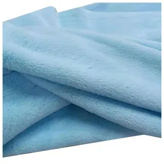 Kunstpelz Fellstoff Fellimitat zum Nähen 160x50cm Kunstfell Plüschstoff Ideal zum Basteln Teppich Dekorieren Kleidung, 8mm Florlänge(Color:blue)