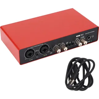 USB Live Sound Card Red Mini USB Digital Mixing Computer Gitarre Mobiltelefonaufnahme Gesang