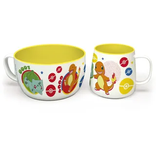 ABYstyle Breakfast Set Becher Pikachu & Kanto Starters Multicolor