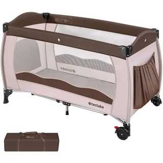 tectake Kinder Reisebett , inklusive Tragetasche, 126 x 65 x 80 cm, coffee , Schwarz , Textil , 65x80x126 cm , Ce , Babymöbel & Kindermöbel, Babyzimmer, Babybetten, Reisegitterbetten