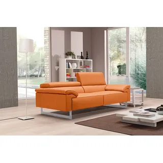Egoitaliano 3-1 Garnitur Leder 3-Sitzer Orange