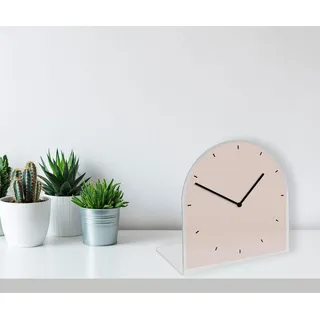 queence Tischuhr »Helene« Tisch, Uhr, modern, geräuschlos, beige