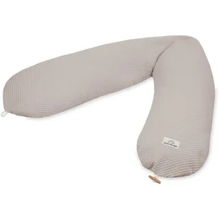 Julius Zöllner Wafffelpique Stillkissen ca. 190 cm | Füllung 42 Liter EPS-Mikroperlen | Made in Germany | Bezug aus 100% Baumwolle | Oeko-TEX® Standard 100 | Seashell