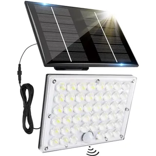 AVANLO Solarlampen für Außen mit Bewegungsmelder, 3 Modi | 184LED Solar Lampe Outdoor, IP65 Wasserdicht Solar Strahler mit 5m Kabel für Garage, Garten, Hof, Haustüren