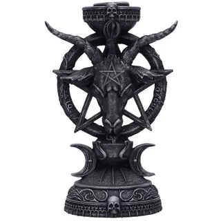 Nemesis Now Kerzenständer Baphomet Polyresin Schwarz
