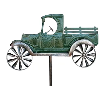 DanDiBo Ambiente Gartenstecker Oldtimer Auto XL 160 cm Grün