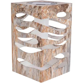 Näve Solarleuchte , Silberfarben , Kunststoff , rechteckig , 12.3x20x12.3 cm , mit Schalter , Lampen & Leuchten, Außenbeleuchtung, Solarleuchten