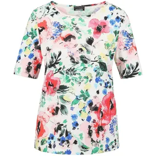 GOLDNER Kurzarmshirt "Florales Shirt in bunten Farben mit Halbarm" Blumenmuster, bunt, gemustert