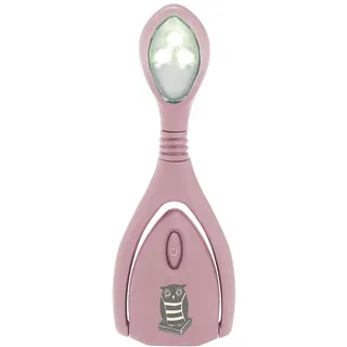 Moses moses. libri_x Leselicht Lumi® Plus Eule, Klemmleuchte mit stufenlosem Dimmer zum Lesen im Dunkeln, LED Leselampe in Altrosa