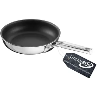 Schulte-Ufer Bratpfanne Quasar mit UniverSUS-Oberflächenstruktur und Energiekern, ohne PFAS/PTFE, 9558-20, Edelstahl, 20 cm