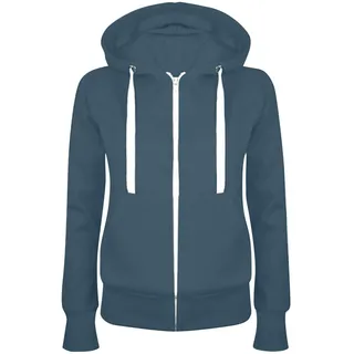 Masrin Sweatjacke Damen Full Zip Übergangsjacke Einfarbig Hoodie Sweatshirt Mantel Leicht taillierte College Jacke mit Kapuze Baumwolle Sportjacke Trainingsjacke Sweatshirtjacke Kapuzenjacke