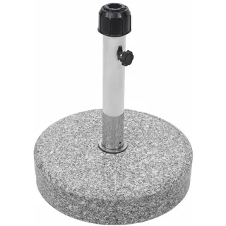 Mendler Schirmständer Granit 24 kg rund Grau