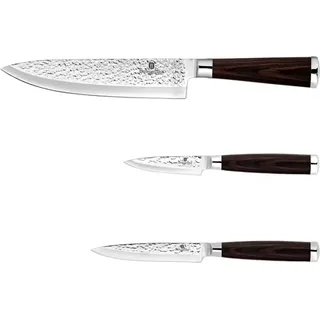 Berlinger Haus Messer Set BH-2486 Basalt 3 Teile - Silber, Schwarz