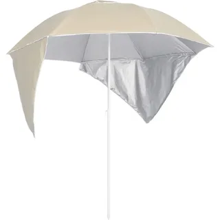 Strandschirm mit Seitenteilen Sandfarbe 215 cm - Gelb, Beige