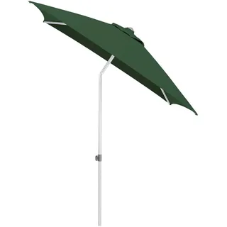 Kettler Sonnenschirm , Grün, Silberfarben , Textil , 200x200 cm , 360° drehbar, höhenverstellbar, lichtecht, Knickgelenk, regenabweisend, rostfrei, stabile Strebegelenke, U-Profil-Streben, UV-beständig, wetterfest, mit Belüftung, geeignet für Balkon , Sonnenschutz, Sonnenschirme