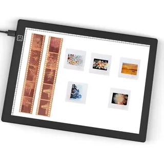 Diascanner Ultradünner Dimmbar LED Leuchtplatte - 5600K - 30 x 21 Zentimeter - Hintergrundbeleuchtung zum Umwandeln von 35mm Dia und Negativ in digitales Bild