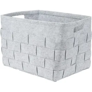 axentia Filzkorb, grau, ca. 41 x 30 x 30 cm