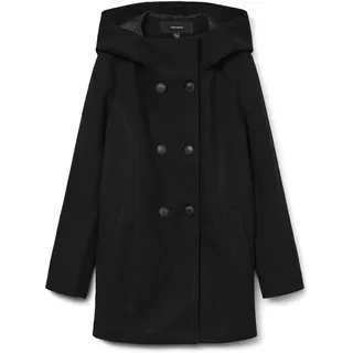 Vero Moda Langjacke VERO MODA "VMFORTUNESHILA JACKET GA NOOS", Damen, Gr. M, schwarz, Web, Obermaterial: 100% Polyester, unifarben, knielang, Jacken Langjacke