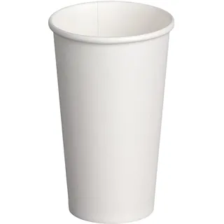 Heiß- und Kaltgetränkebecher Pappbecher weiß 500ml 600ml  XXL 20oz,  50 Stk.