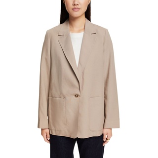 ESPRIT Damen 042EO1G311 Blazer, 260/LIGHT Taupe, 34