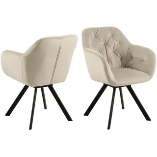 Actona Esszimmerstuhl Lola Velours Braun
