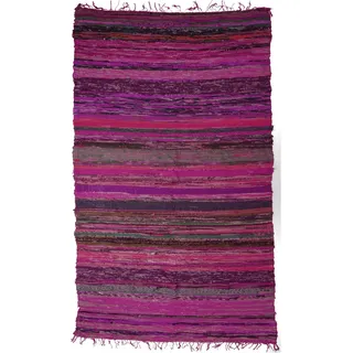 GURU SHOP Leichter Flickenteppich, Flickendecke 100x160 cm - Lila-bunt