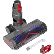 suzao Bodendüse für Dyson V7 V8 V10 V11 V15 sv10 sv12 sv14 sv15, Bürste Ersatzteile mit 4 LED und Abzugssperre, Dyson Bürstenwalze für Teppich, Parkettböden, Hartböden