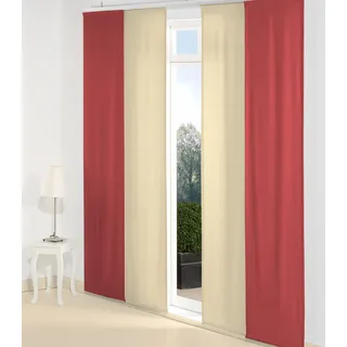 Schiebegardine WIRTH "Neufahrn" Gr. 3, rot, B:60cm H:225cm, Jacquard, Polyacryl, Polyester, Gardinen, Schiebegardine, Inkl. Befestigungszubehör