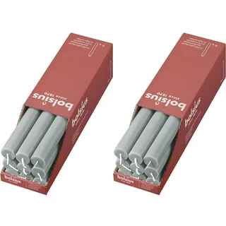 Bolsius - Rustik Stabkerzen - Jadegrün - 9 Stück - 27 x 2.3 cm - Länge Brenndauer 13 Stunden - Unparfümierte - Natürliches Pflanzenwachs - Ohne Palmöl (Packung mit 2)
