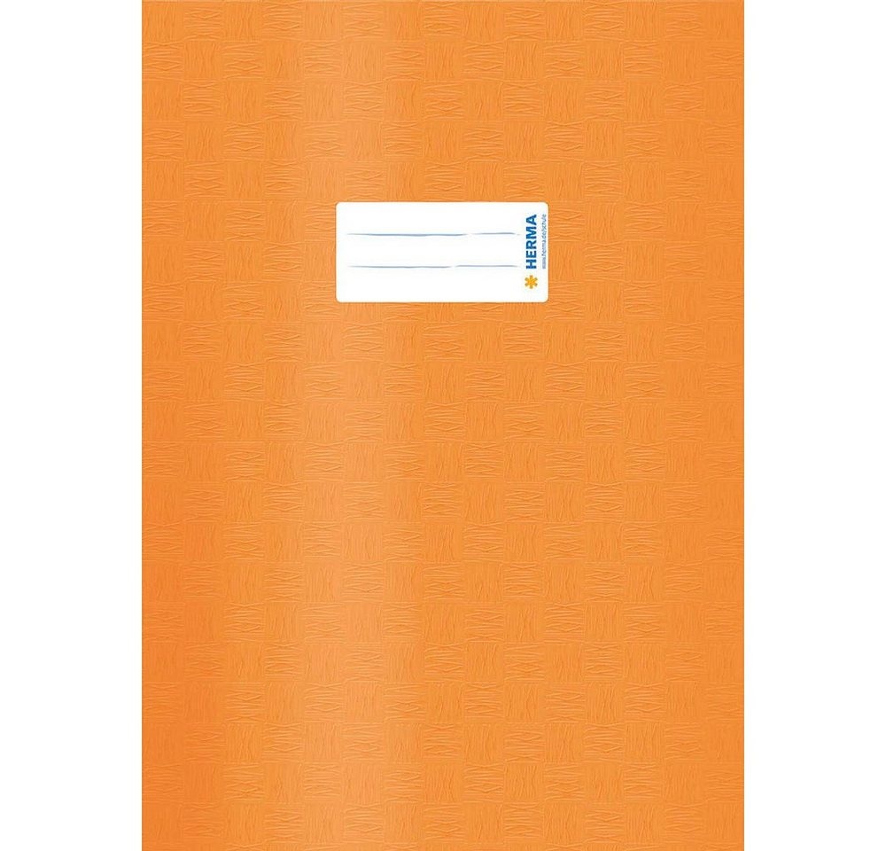 Bild von Heftumschlag mit Baststruktur orange