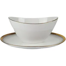 Sauciere 1tlg. Seltmann Weiden Form 25475 grau gold Dekor