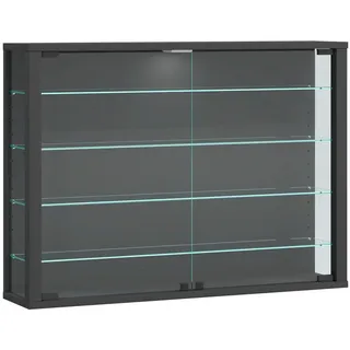 VCM Hängevitrine Vitrosa L 83 x 18 x 60 cm Schwarz/Anthrazit
