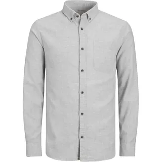 JACK & JONES Langarmhemd »JJECLASSIC Melange Shirt Ls Sn Hemd, light grey melange L EU