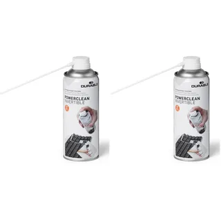 Durable Druckgasreiniger Powerclean Invertible (Druckgasspray kopfüber anwendbar) 200 ml, 579719 (Packung mit 2)