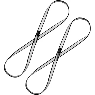 KIKIGOAL 18MM Nylon Sling Runner 23KN CE2008/EN566 Rock Webbing Straps for Outdoor, Rapping, Swing, Yoga etc(2pcs Grey, 120CM/48 Inch)