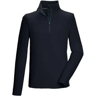 killtec Herren Fleeceshirt mit Stehkragen und Reißverschluss KSW 99 MN FLC SHRT, schwarz blau, XXL, 40878-000