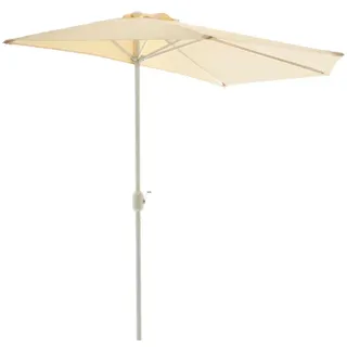 VCM Sonnenschirm Gartenschirm halbrund 140 cm Beige