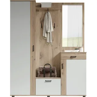 HBZ Garderobenschrank Jens 145 x 184 x 29 cm Weiß