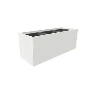 fm Pflanzkübel Plant Holz weiß rechteckig 106,2 x 40,0 cm, 1 St.