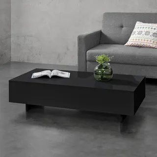 Couchtisch Braunschweig Beistelltisch 115x55x31 cm Sofatisch Wohnzimmertisch Kaffetisch Schwarz [en.casa] - Schwarz