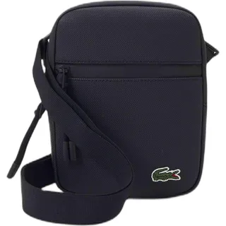 LACOSTE Umhängetasche Schultertasche LCST Flat Crossover Bag Noir schwarz - Schwarz