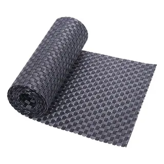 Sichtschutzstreifen Rattan 19 x 200 cm silber/anthrazit