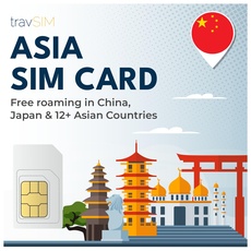 travSIM Asien SIM Karte | 6GB Mobile Daten | Kostenloses Roaming in China, Japan, Südkorea & 12+ Ländern in Asien | Der Plan auf Dieser Daten SIM Karte Asien ist 10 Tage lang gültig. (6GB)